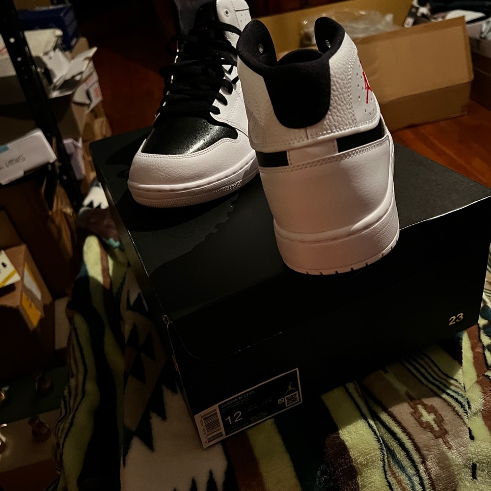 Jordan Black and White Chunky Sole Sneakers